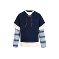 Striped Layered-Look Hoodie — streetwear hoodie from SweaterWeather