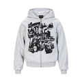 Abstract Print Hooded Cardigan — streetwear hoodie from SweaterWeather