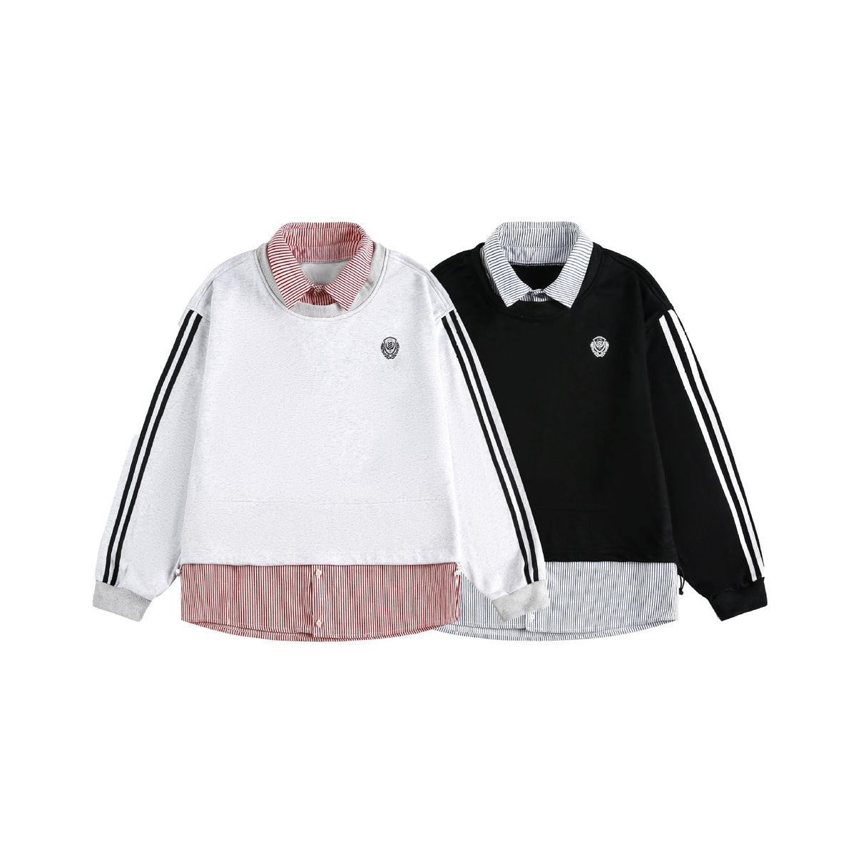 Sport-Stripe Layered Hoodie — streetwear hoodie from SweaterWeather
