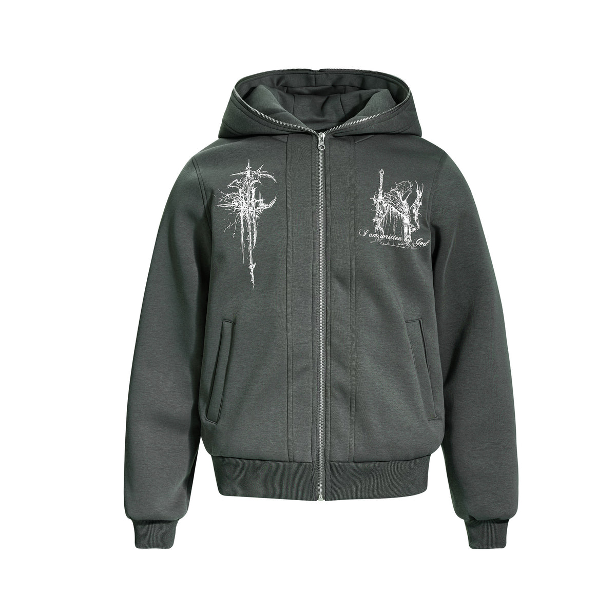Abstract Two-in-One Hooded Cardigan — streetwear hoodie from SweaterWeather