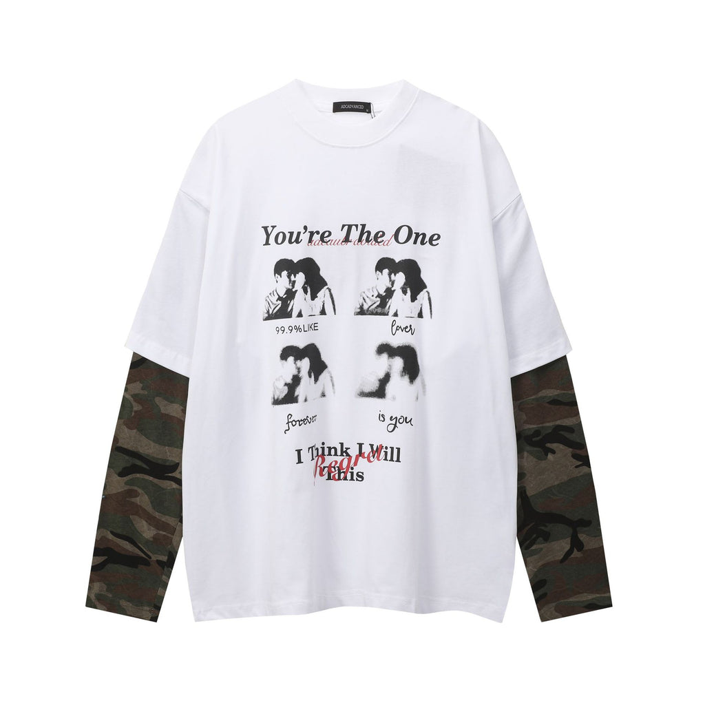 Camo Layered-Look Hoodie — streetwear hoodie from SweaterWeather