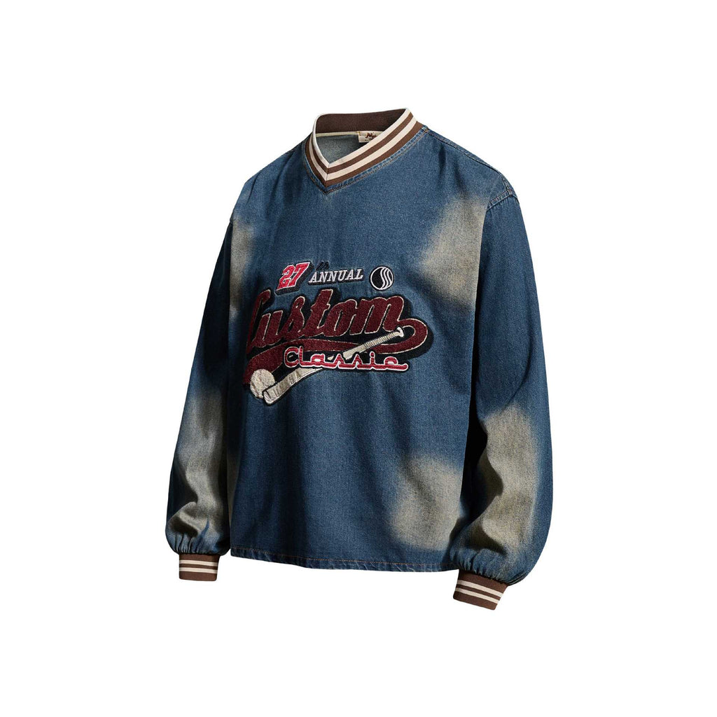 Vintage Letter-Embroidered Hoodie — streetwear hoodie from SweaterWeather