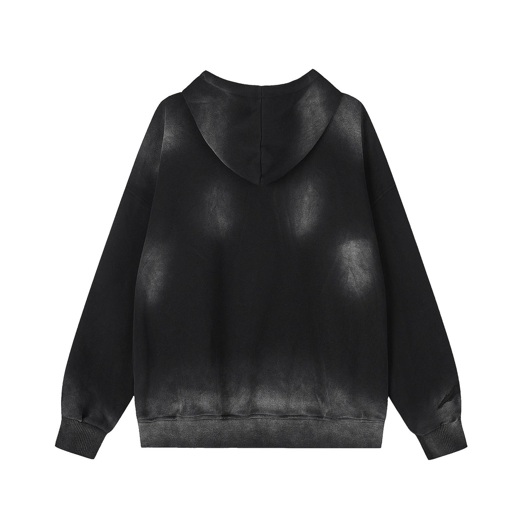 Black Vintage Tie-Dye Hoodie — streetwear hoodie from SweaterWeather