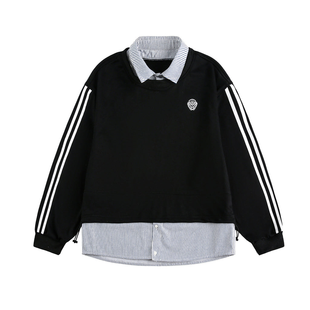 Sport-Stripe Layered Hoodie — streetwear hoodie from SweaterWeather