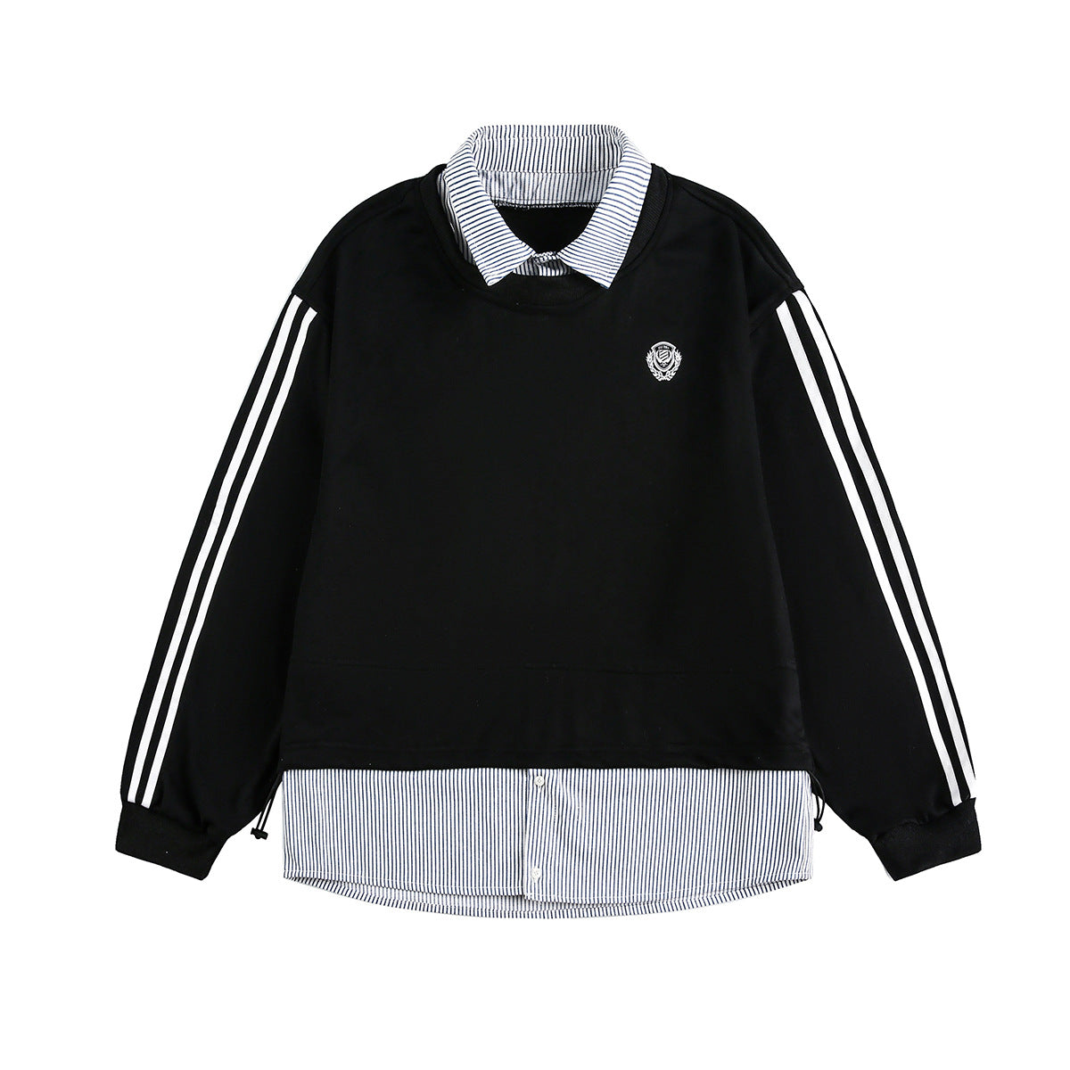 Sport-Stripe Layered Hoodie — streetwear hoodie from SweaterWeather
