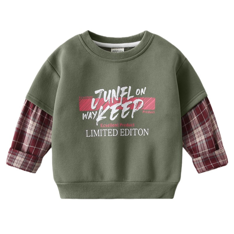 Kids' Alphabet Layered-Look Hoodie — streetwear hoodie from SweaterWeather