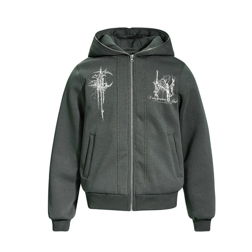 Abstract Two-in-One Hooded Cardigan — streetwear hoodie from SweaterWeather