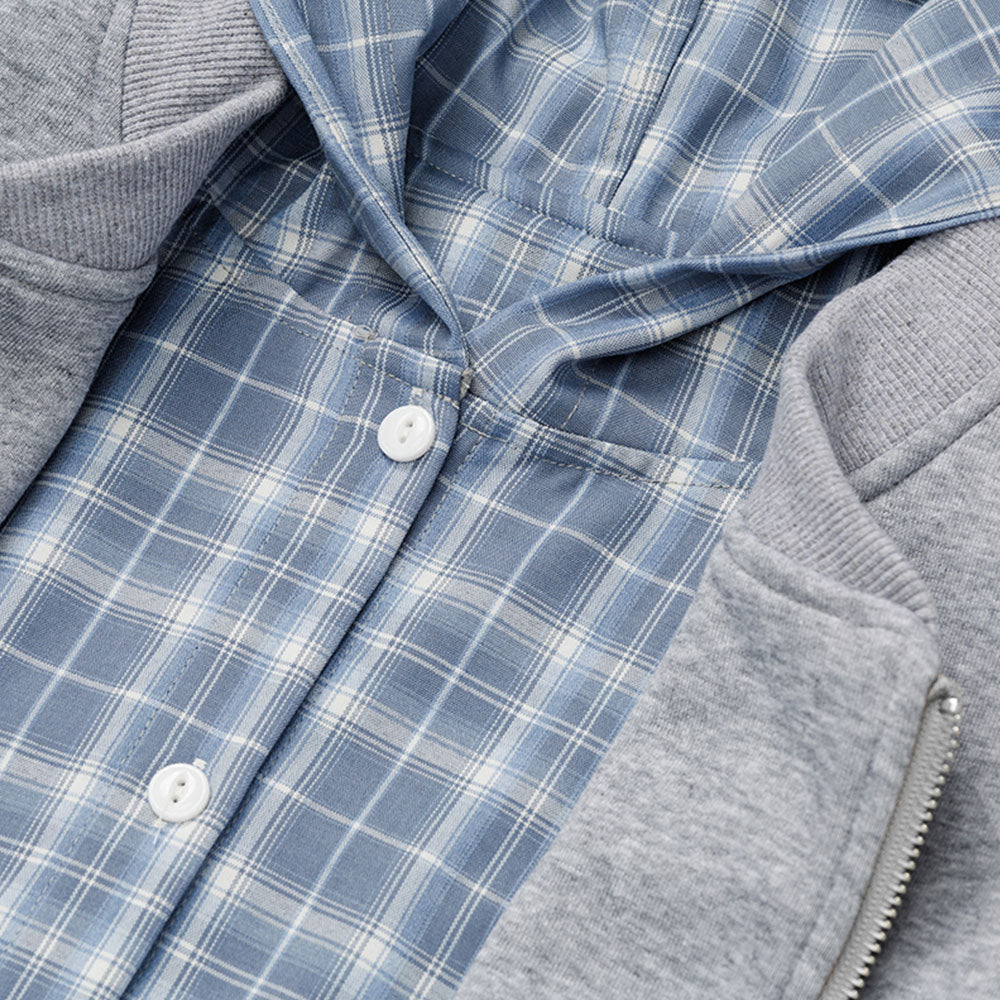 Checkered Hooded Cardigan — streetwear hoodie from SweaterWeather