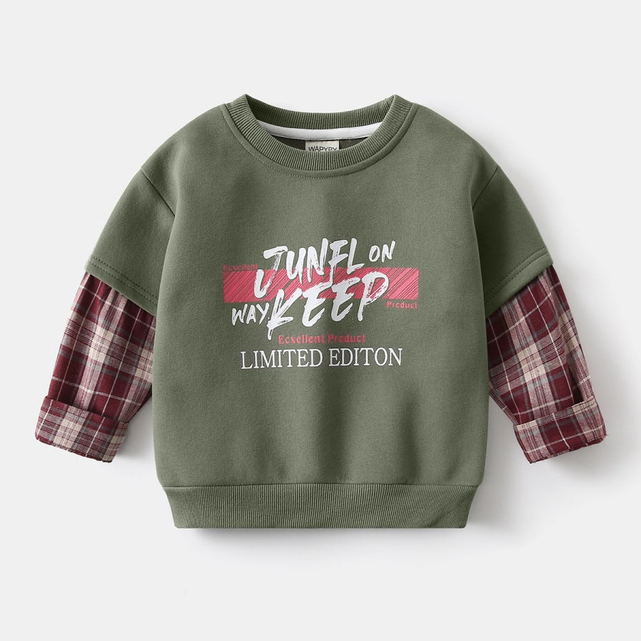 Kids' Alphabet Layered-Look Hoodie — streetwear hoodie from SweaterWeather