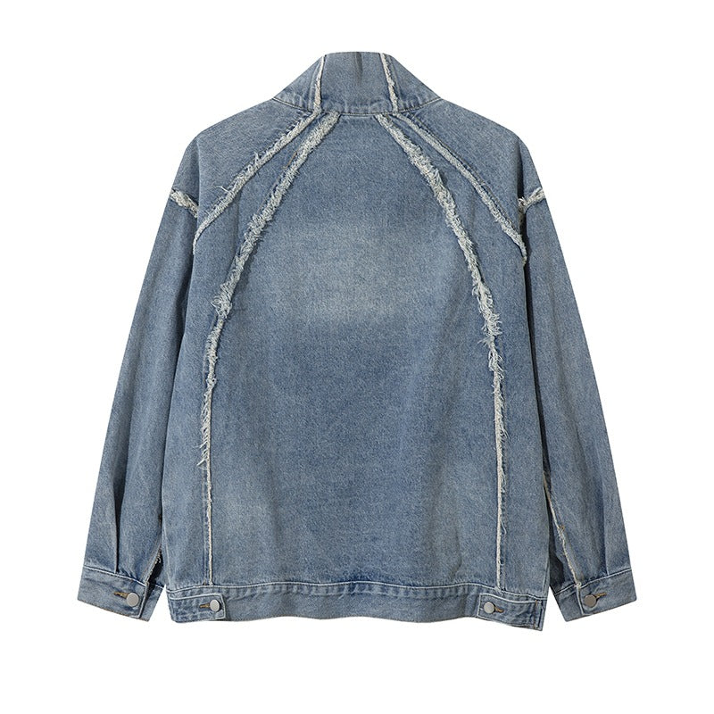 Acid-Wash Hoodie — Blue/Grey — streetwear hoodie from SweaterWeather
