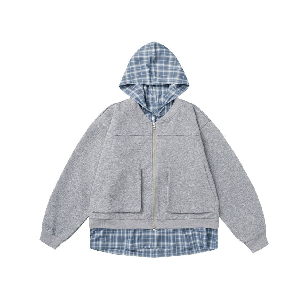 Checkered Hooded Cardigan — streetwear hoodie from SweaterWeather