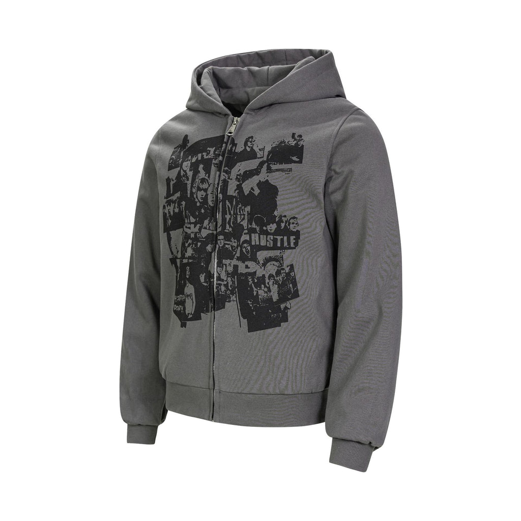 Abstract Print Hooded Cardigan — streetwear hoodie from SweaterWeather