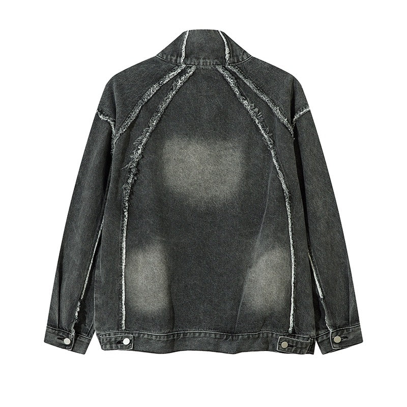 Acid-Wash Hoodie — Blue/Grey — streetwear hoodie from SweaterWeather