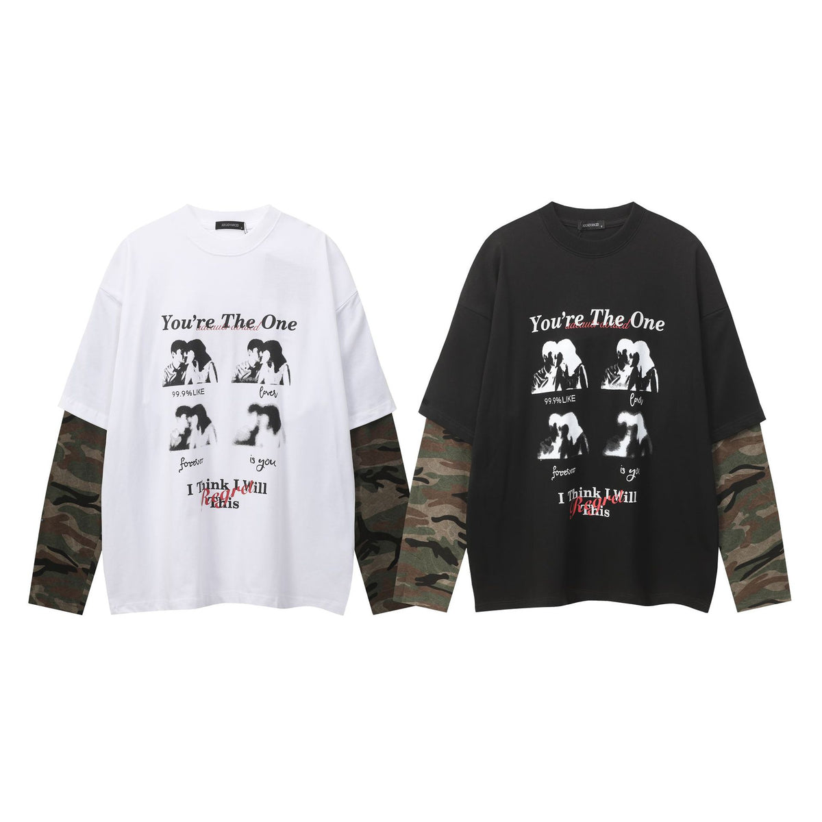Camo Layered-Look Hoodie — streetwear hoodie from SweaterWeather