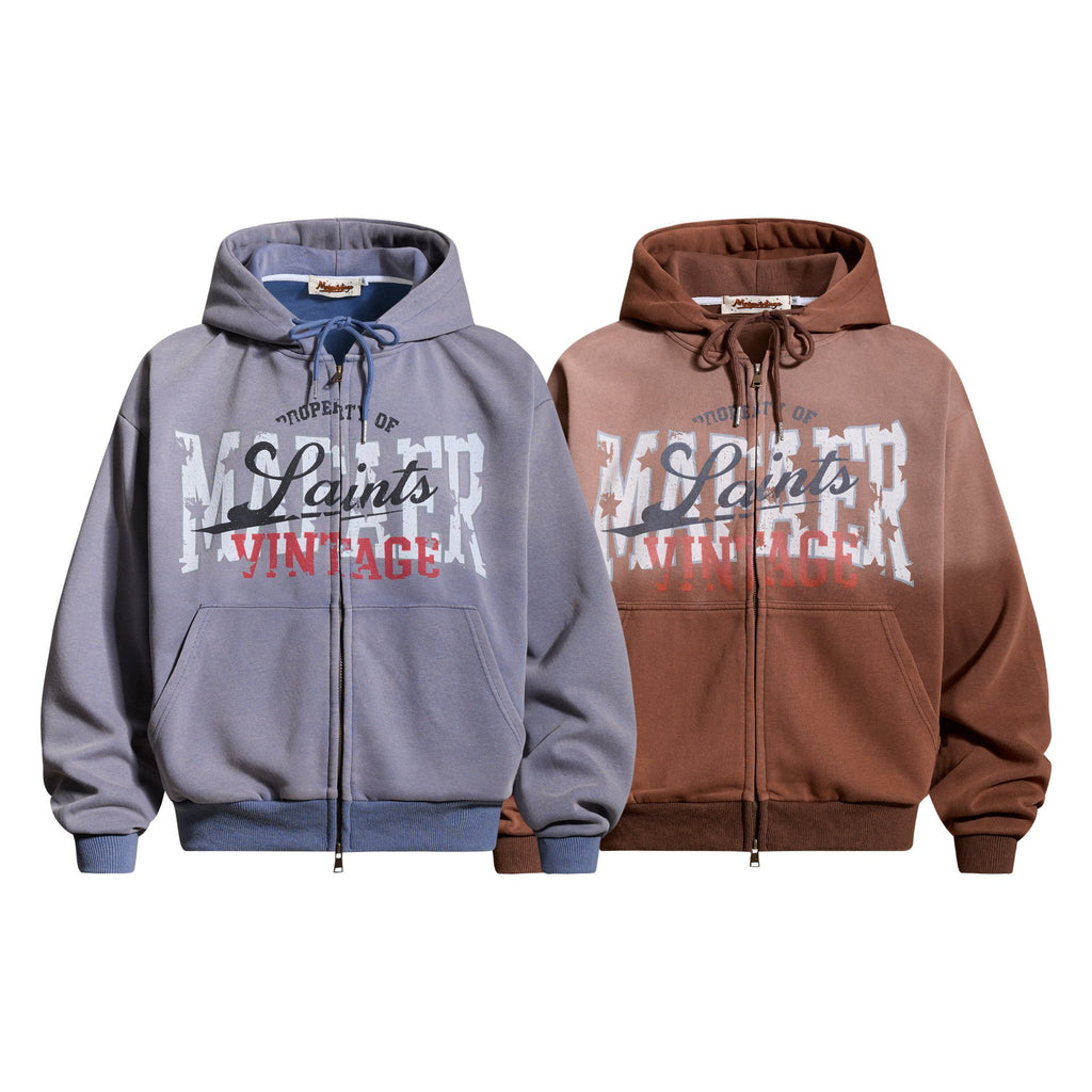 Retro Letter-Print Hoodie — streetwear hoodie from SweaterWeather
