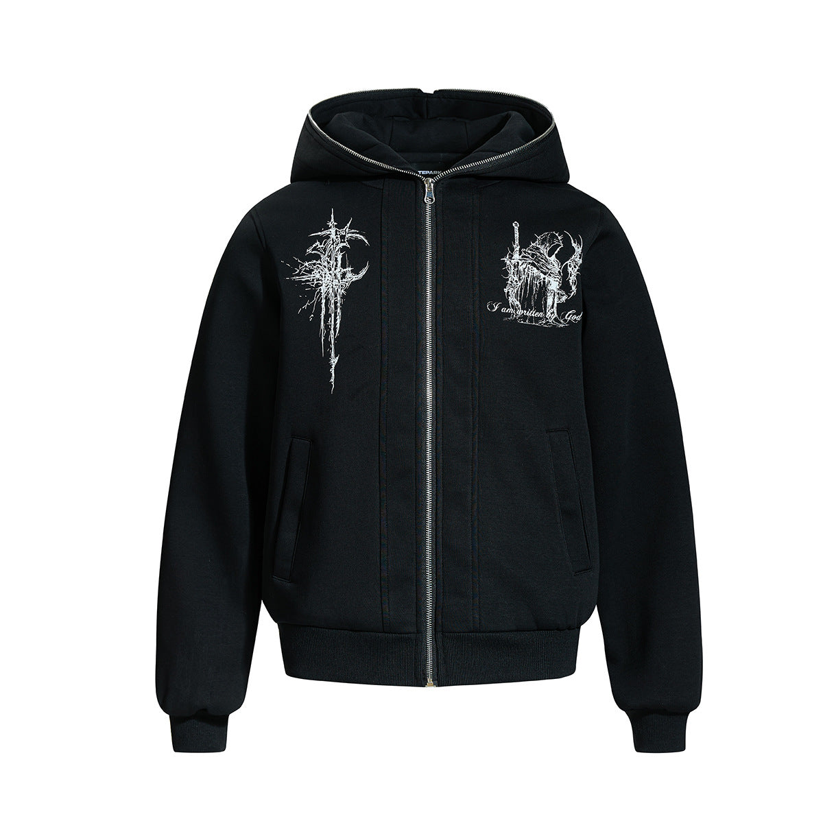 Abstract Two-in-One Hooded Cardigan — streetwear hoodie from SweaterWeather