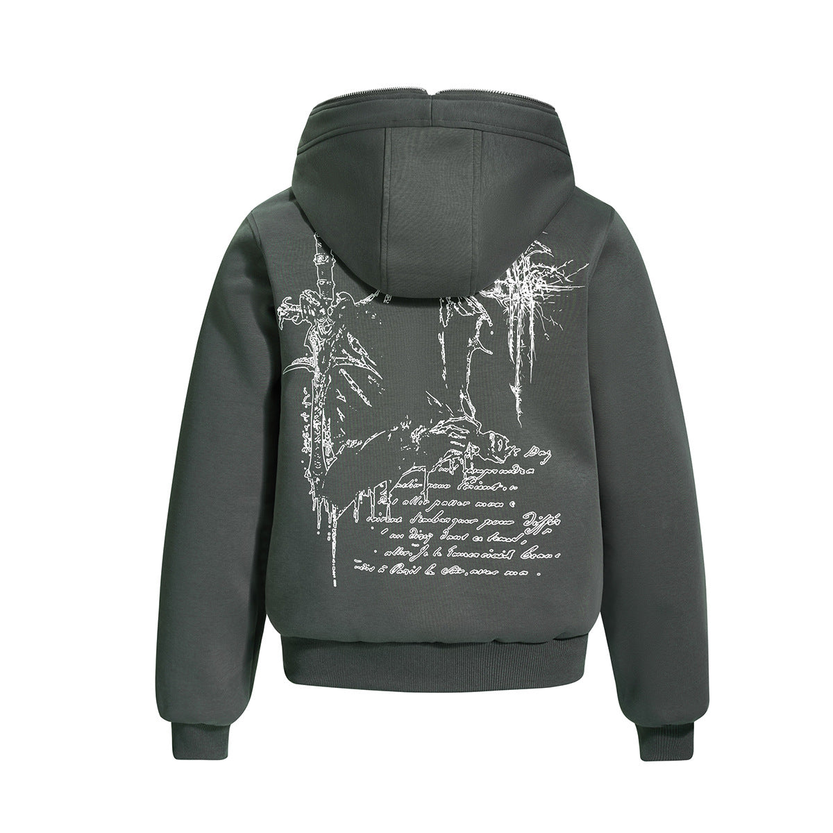 Abstract Two-in-One Hooded Cardigan — streetwear hoodie from SweaterWeather