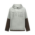 Letter-Print Layered-Look Hoodie — streetwear hoodie from SweaterWeather