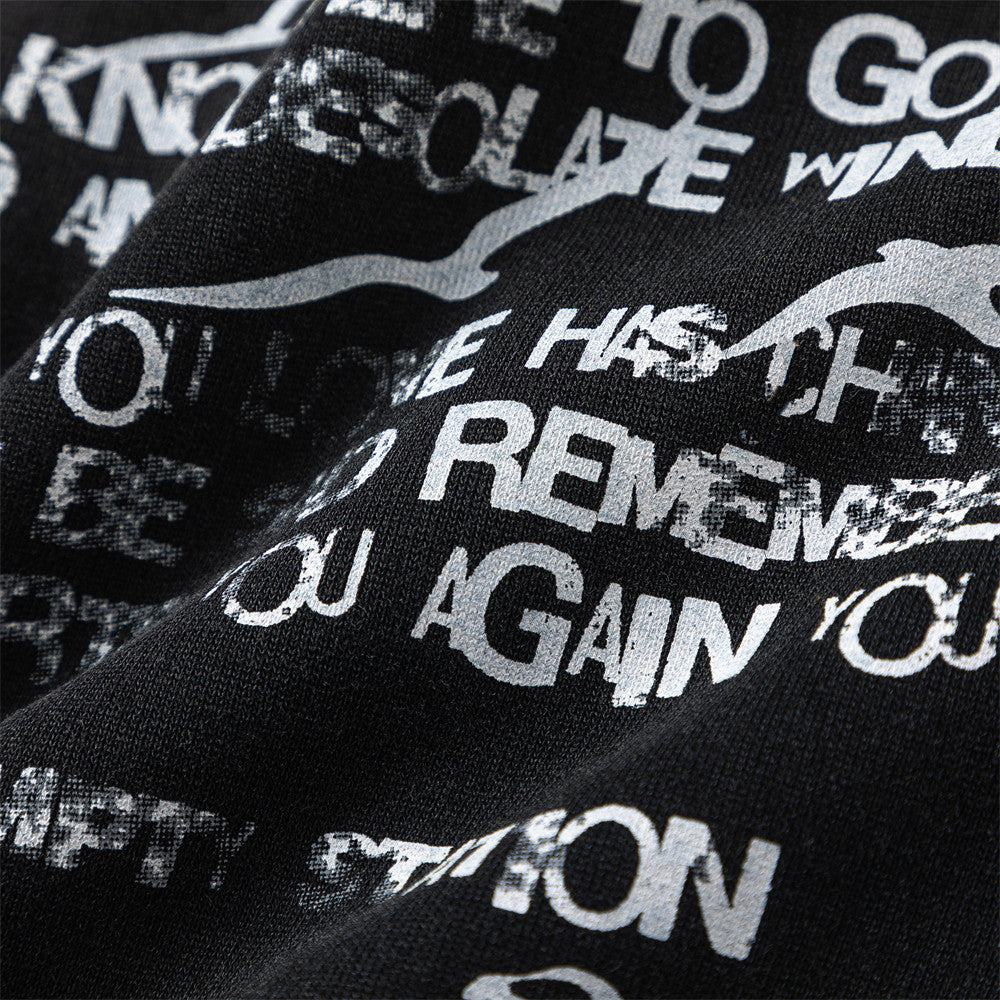 V-Neck Letter-Print Hoodie — streetwear hoodie from SweaterWeather