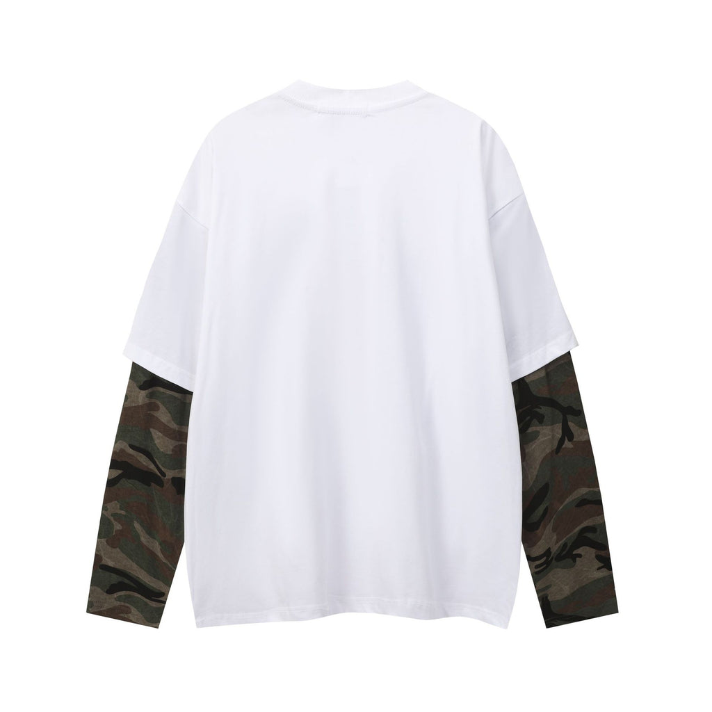 Camo Layered-Look Hoodie — streetwear hoodie from SweaterWeather